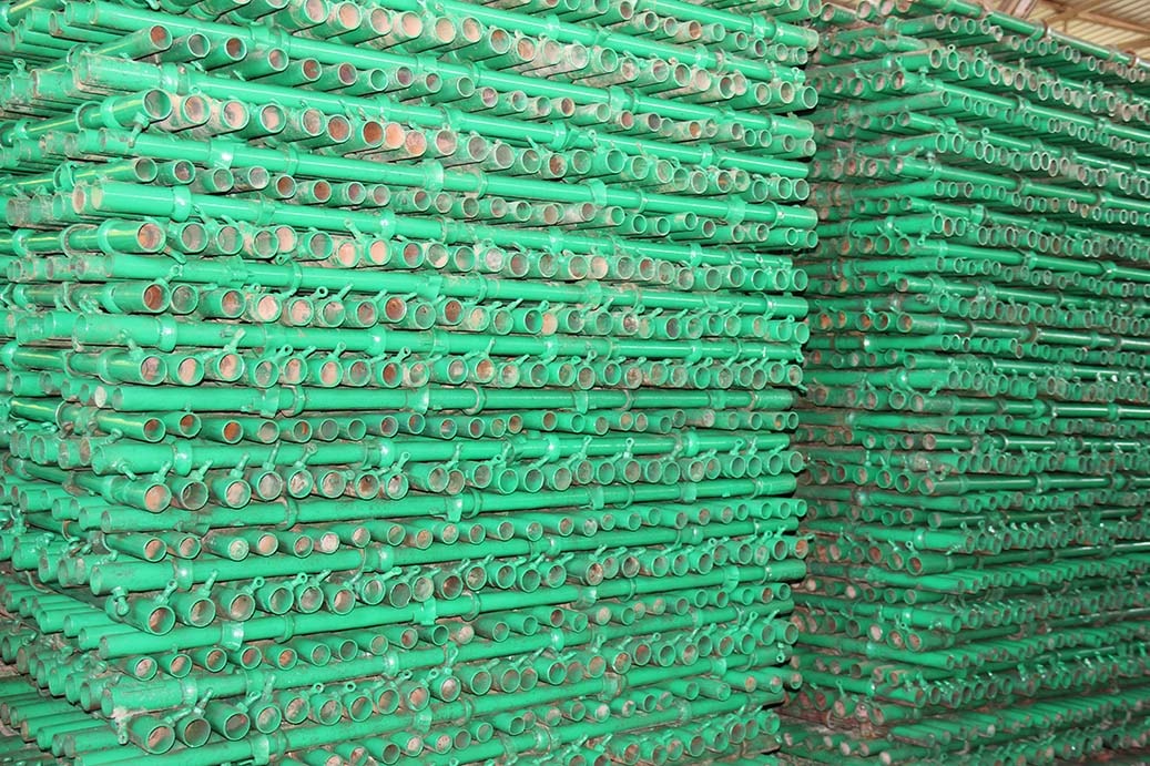 JVB Associates cuplock vertical members in storage