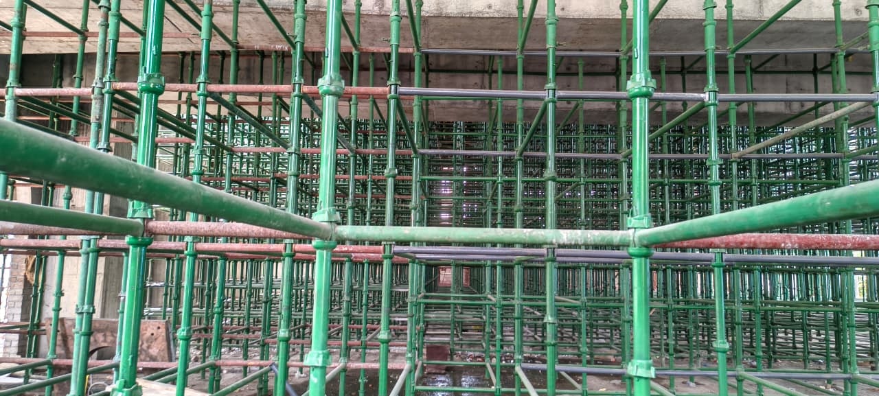 JVB Associates scaffolding system erected on construction site